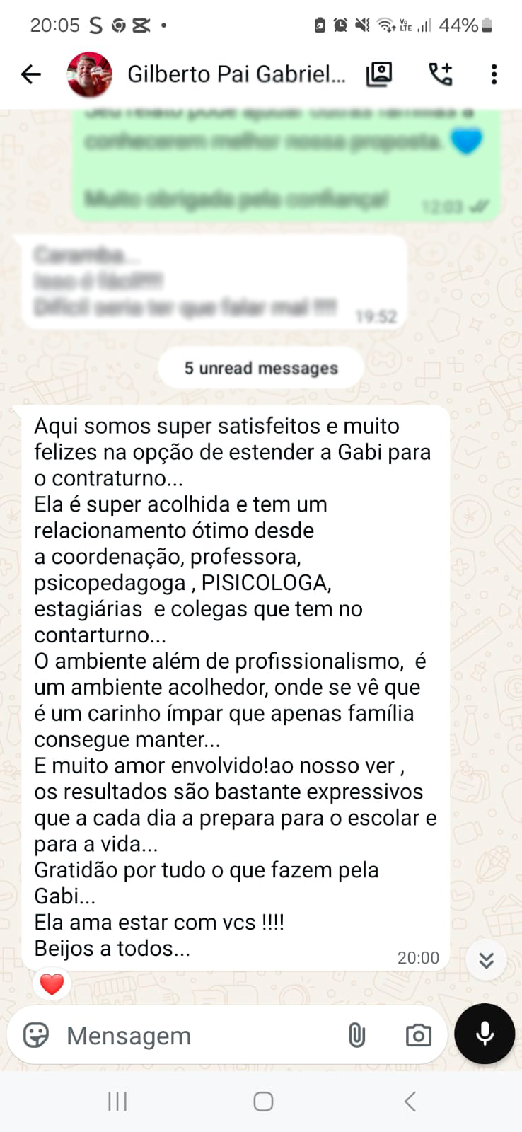 Depoimento de família