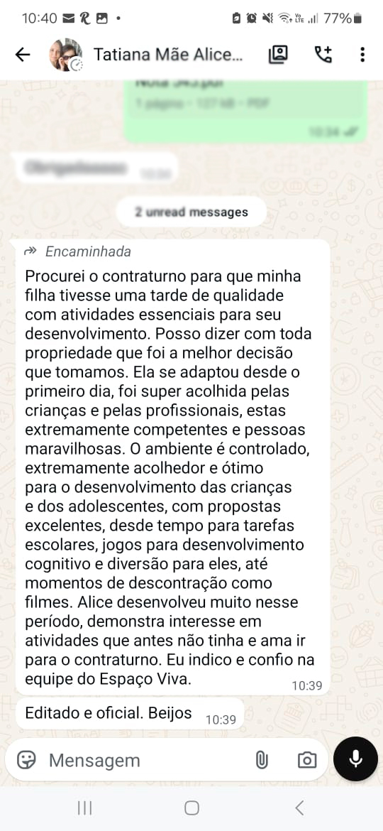 Depoimento de família